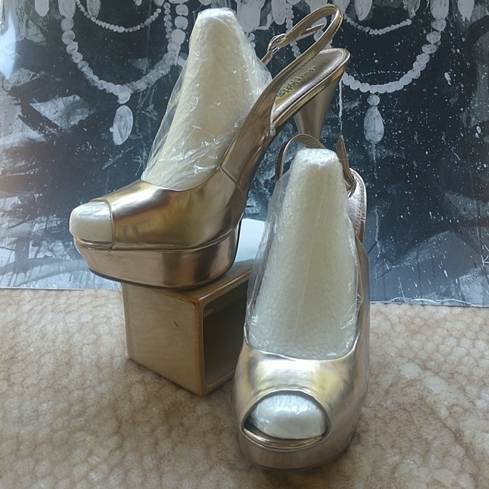 Charlotte Russe metallic stilettos